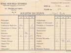 Report card from the Ecole Novelle Cevenole
