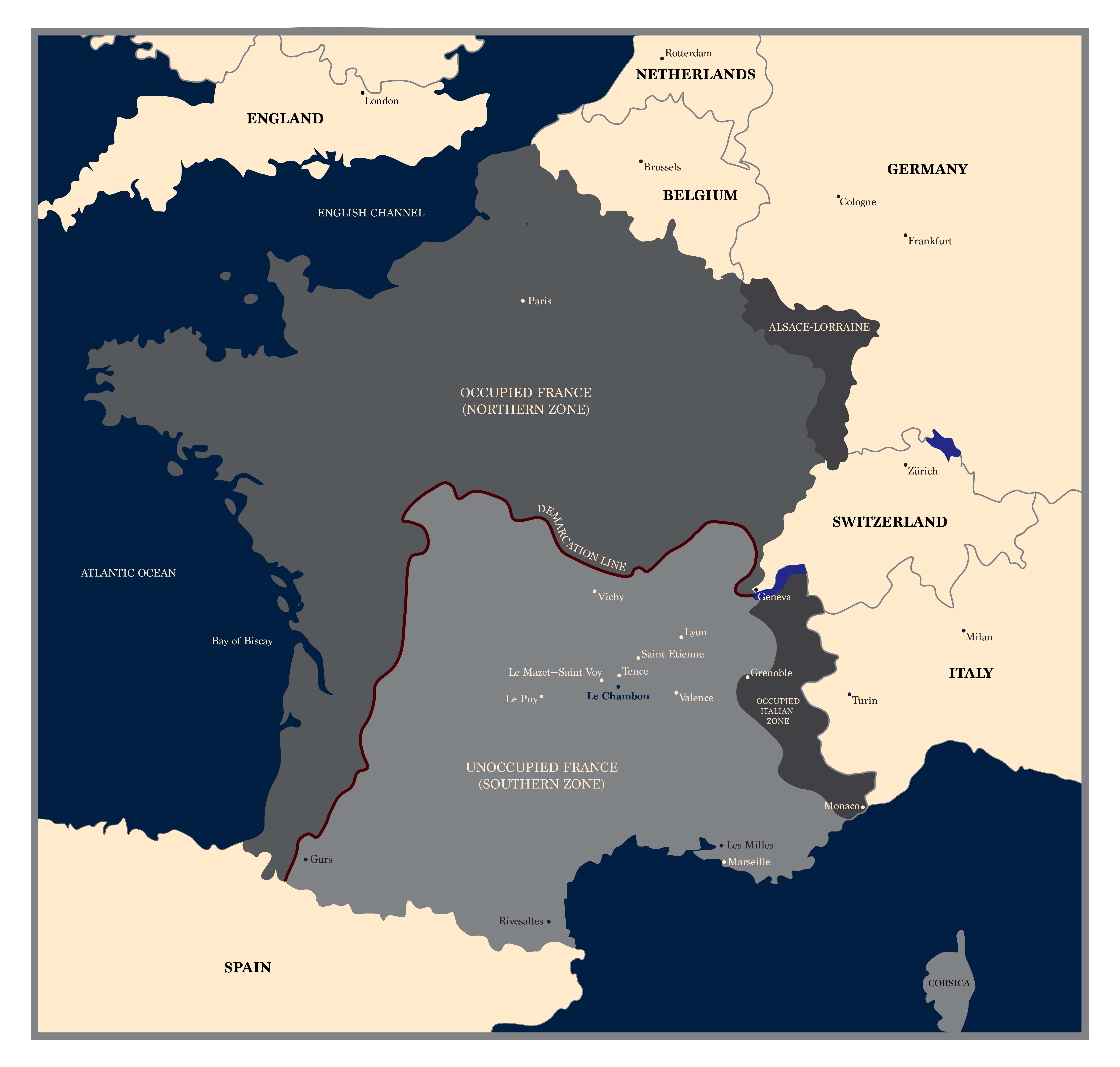 Map of World War II