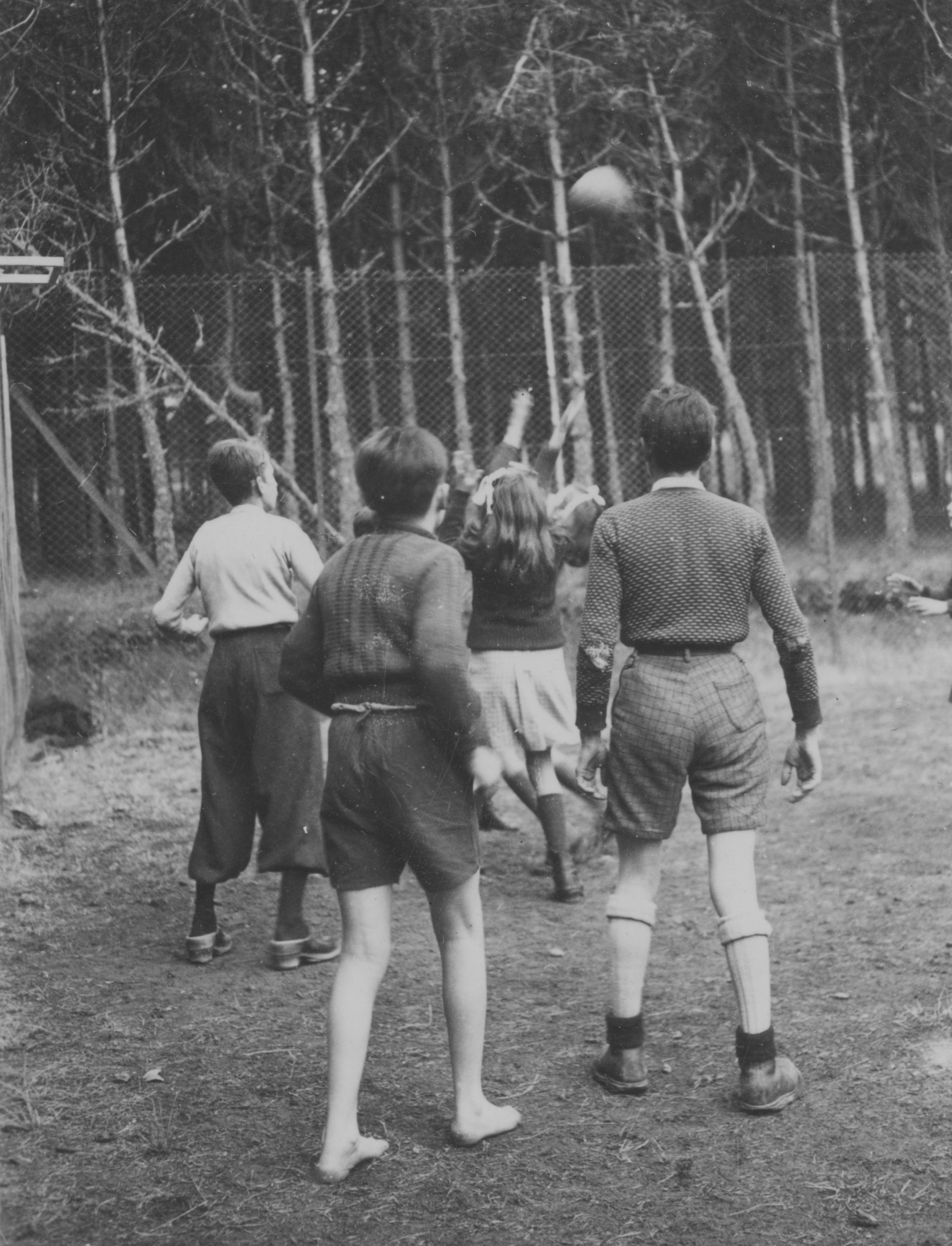 Children Playing with a Ball at Le Chambon