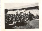 Prisoners listen to a speaker in the Gurs Internment Camp