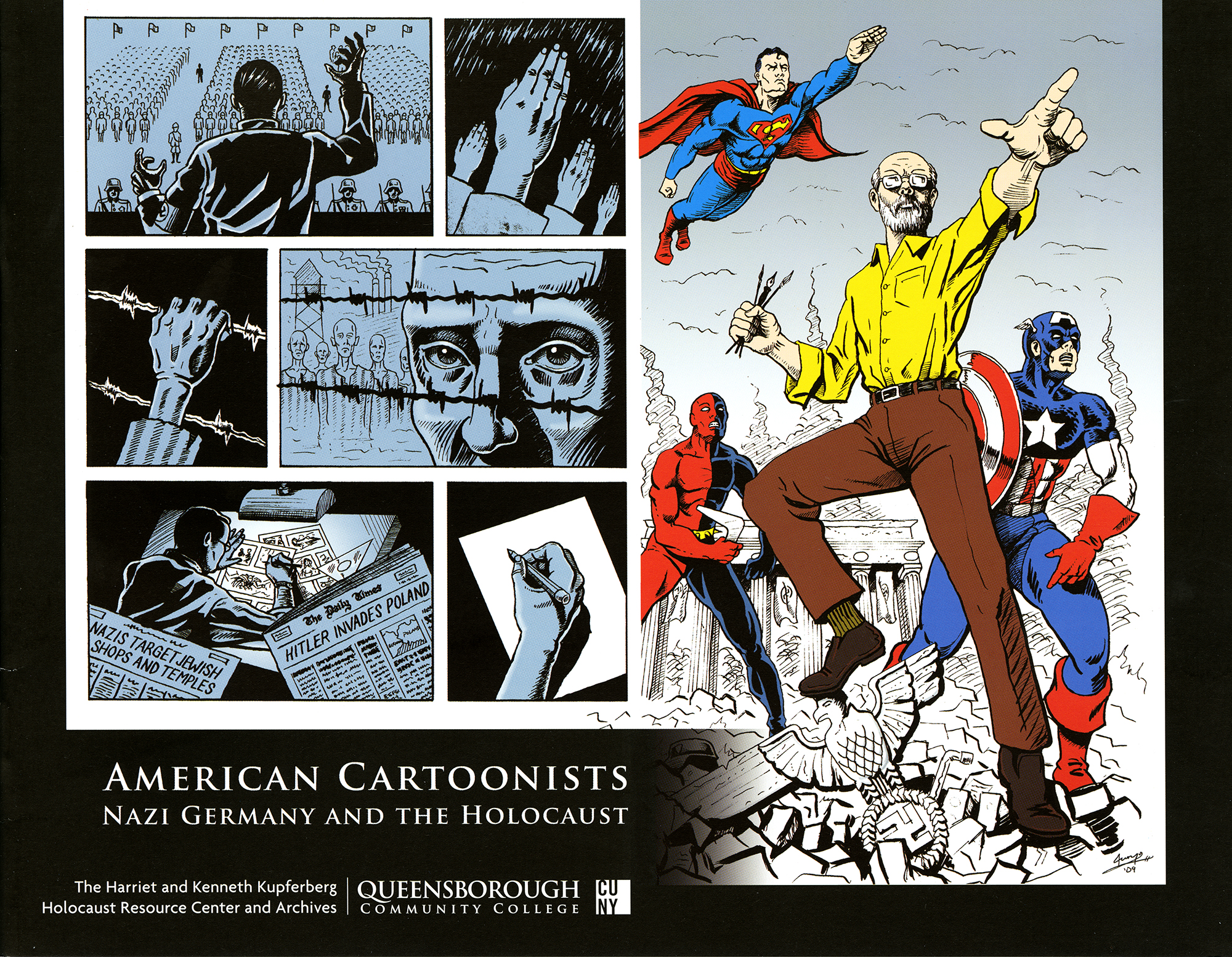 Cover image of the KHC's 'American Cartoonists: Nazi Germany and the Holocaust' exhibition catalog