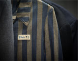 Image of a concentration camp uniform with prisoner number featured in the KHC's exhibition, 'The Jacket from Dachau'