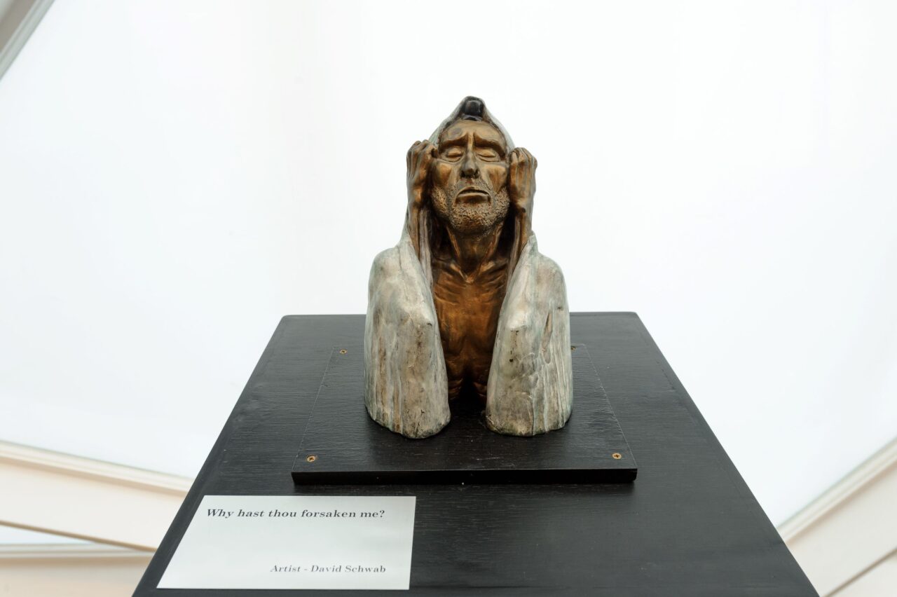 Image of sculpture by artist David Schwab in the KHC's permanent gallery