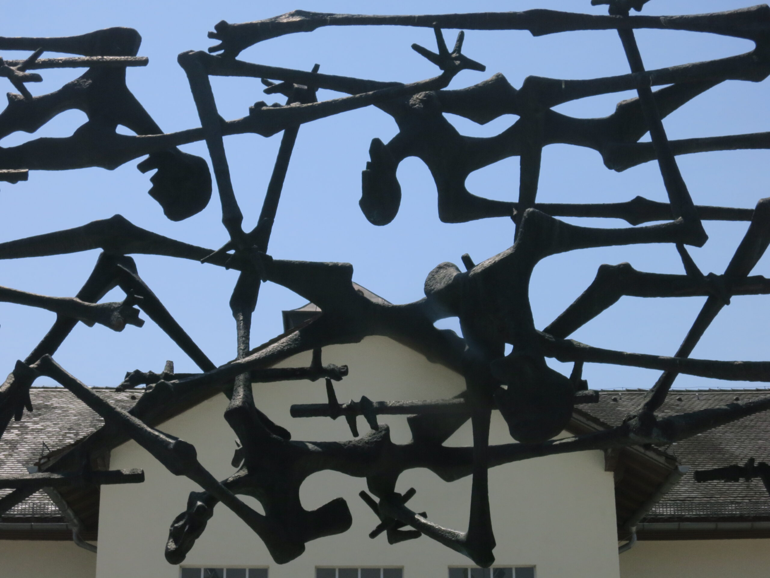 Image of sculpture in the Dachau concentration camp memorial in Germany, 2015.