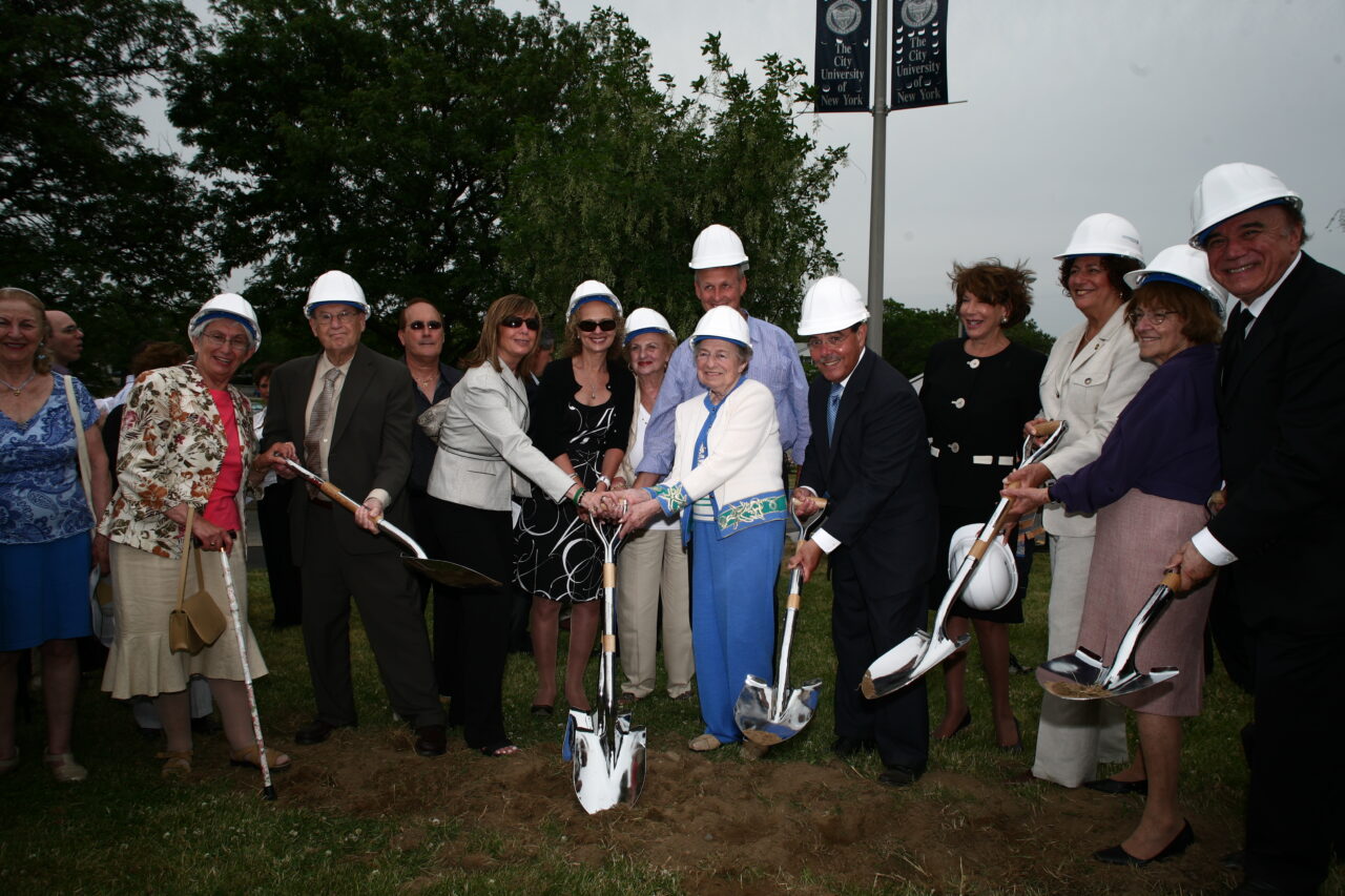 Image of community members at the groundbreaking ceremony for the KHC in 2007.
