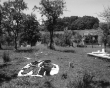 Image of from Vlasenica, 2002. Copyright Paul Lowe VII Photo. Clothes from a victim of ethnic cleansing are laid out in the sun to dry before being examined for clues as to the identity of the victim.
