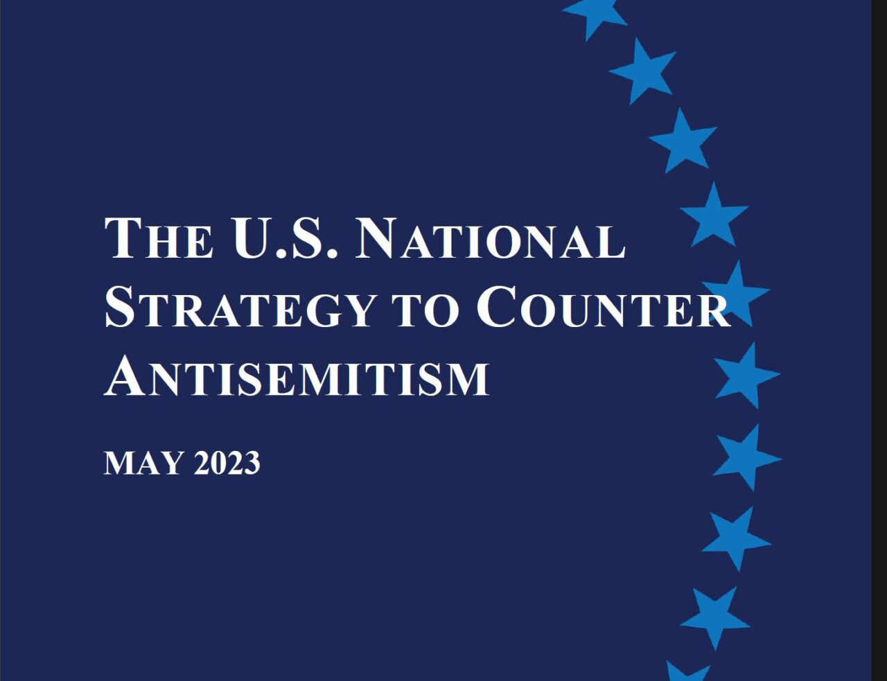 Text stating the US National Strategy to Counter Antisemitism May 2023